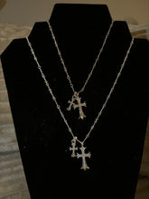 Load image into Gallery viewer, Double Cross Pendant Necklace
