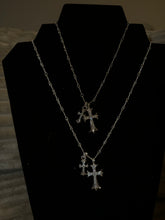 Load image into Gallery viewer, Double Cross Pendant Necklace
